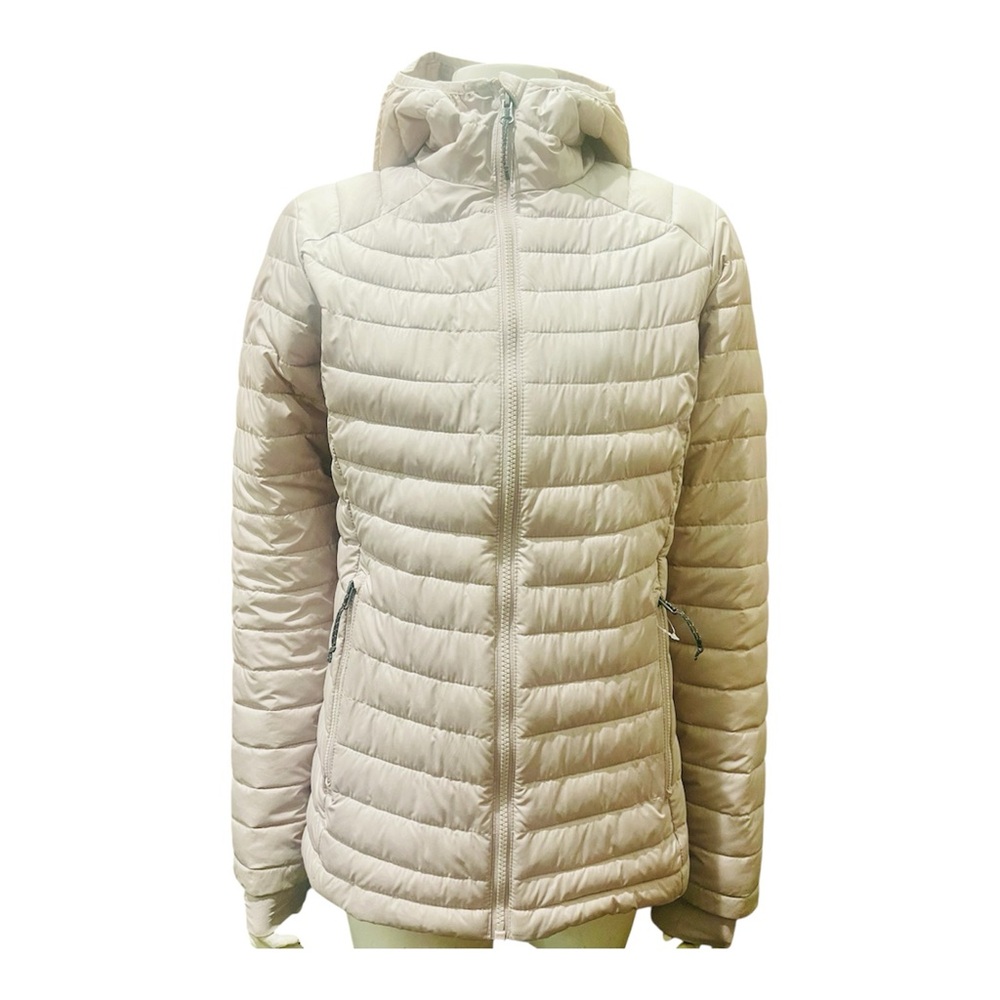 Columbia Women's Light Beige Hooded Packable Puffer Jacket